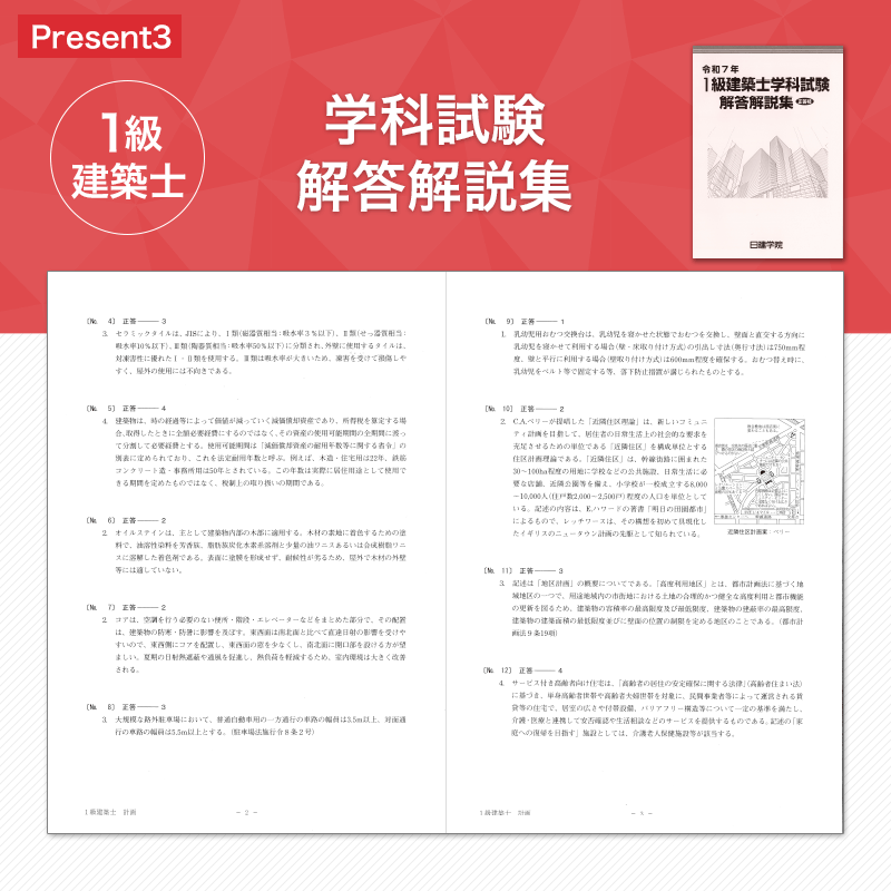 建築士プレゼント一覧｜建築士試験の合格を目指すなら日建学院