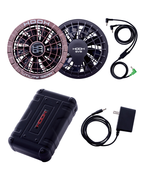 HOOH】村上被服 ファン・バッテリー・ケーブルコンプリートセット 15V