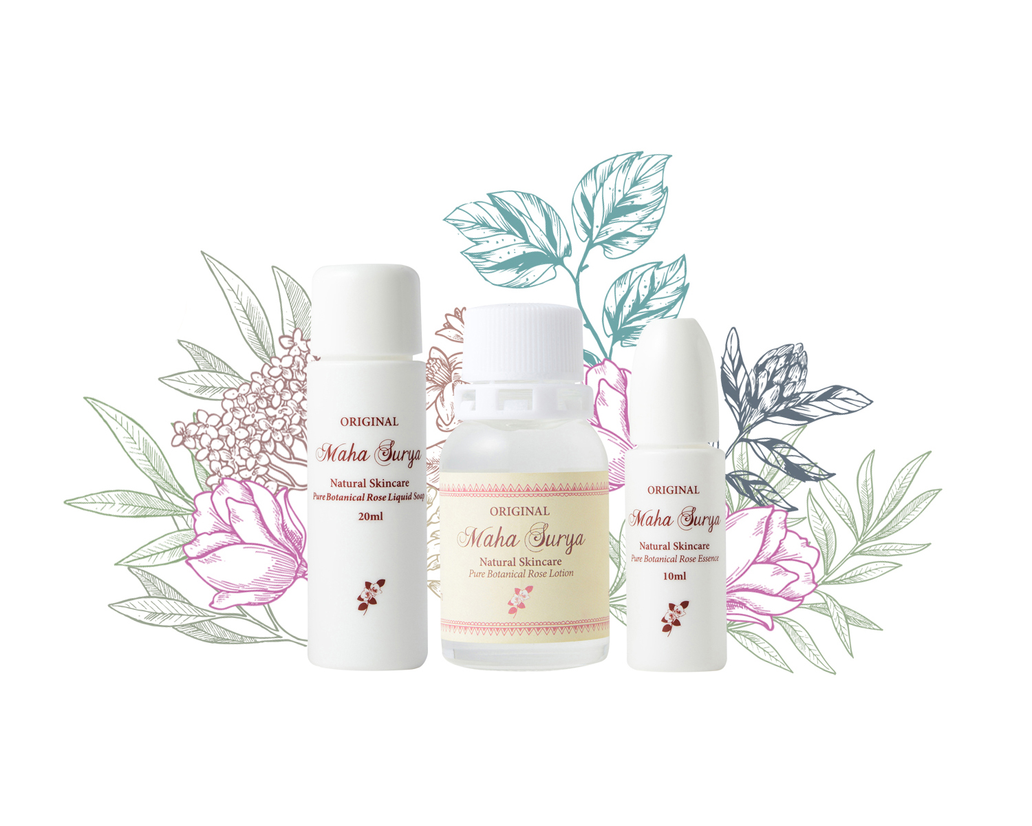 Maha Suryaボタニカルローズスキンケアシリーズローズローション