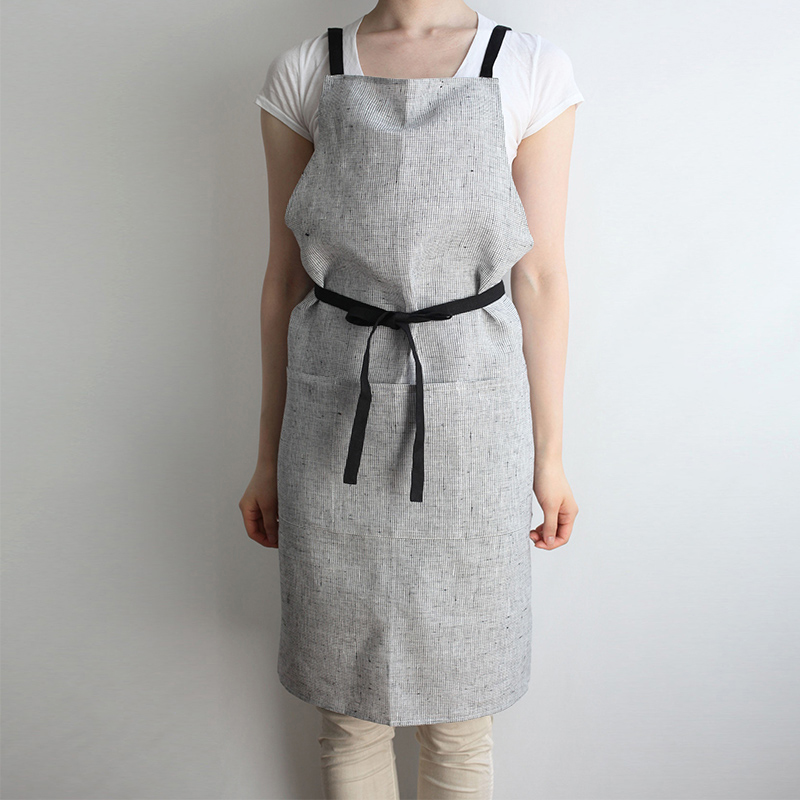 麻100％のお洒落なリネンエプロンです。プレゼントにもどうぞ☆ 天然
