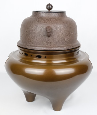 b723 唐銅 龍耳 水瓶 角谷莎村 木箱 茶道具 華道 古物 b723 唐銅 龍耳