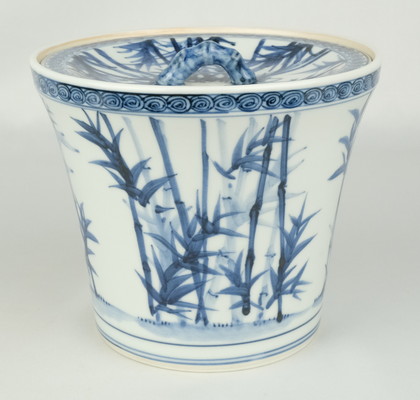栗山園オンライン通販部 / 【出物】 染付竹絵水指 西村徳泉