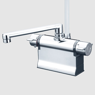 デッキ形サーモスタット式シャワー（190mmパイプ付）（撥水