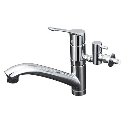 シングルシャワー付混合栓（分岐止水栓付）：KM5031TTU｜キッチン用水