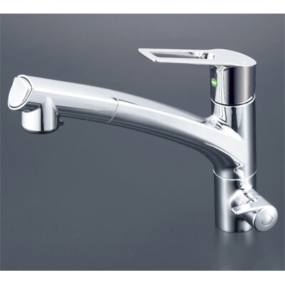 ビルトイン浄水器用シングルシャワー付混合栓（eレバー）：KM5061NSCEC