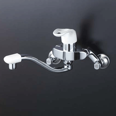 シングルレバー式混合栓（上向パイプ）：KM550H｜キッチン用水栓：壁付