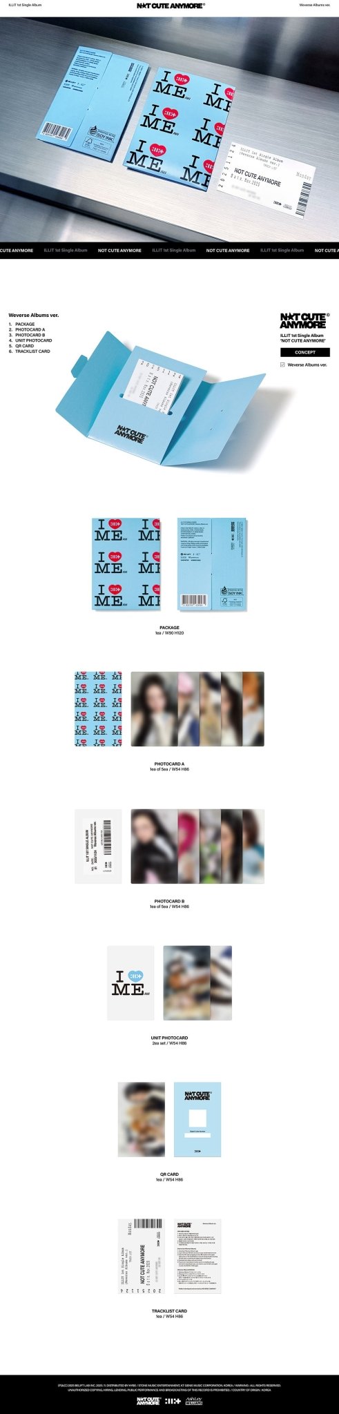ILLIT – Not Cute Anymore Weverse Album | A/B + Unit Photocards