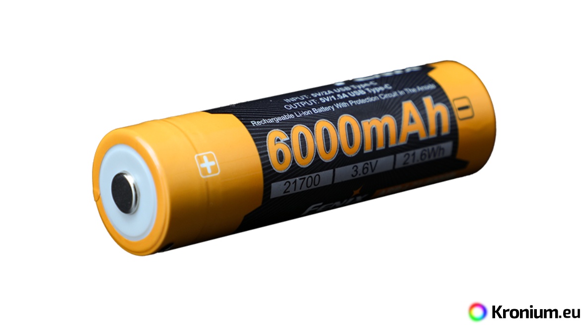 Fenix 21700 6000 mAh USB-C battery (Li-Ion)