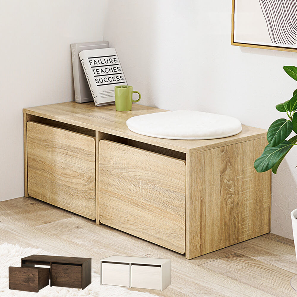 Func（ファンク） ワゴン付き収納ベンチ