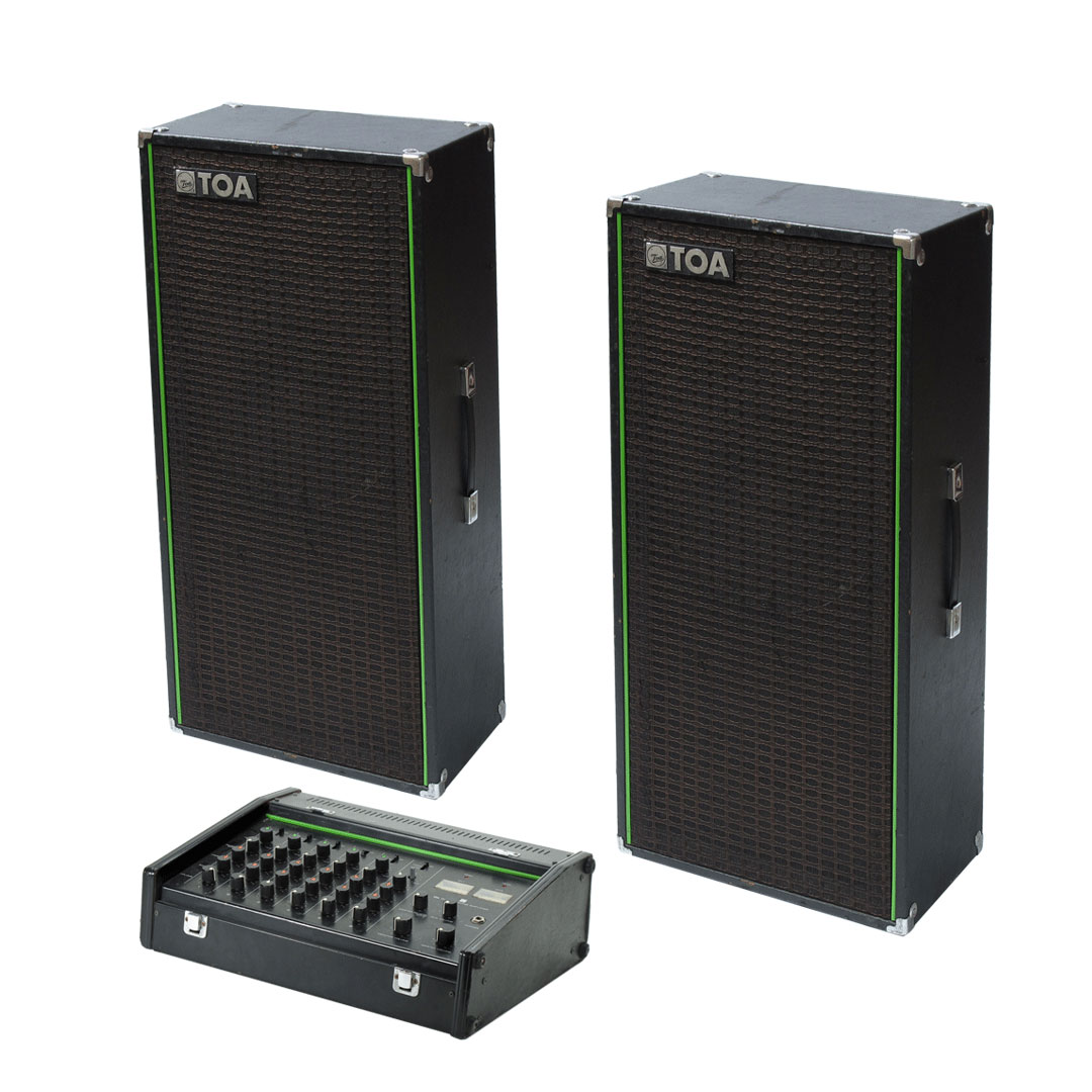 音響機器・楽器 アンプ・スピーカーセット TOA 60W 6ch PAアンプセット