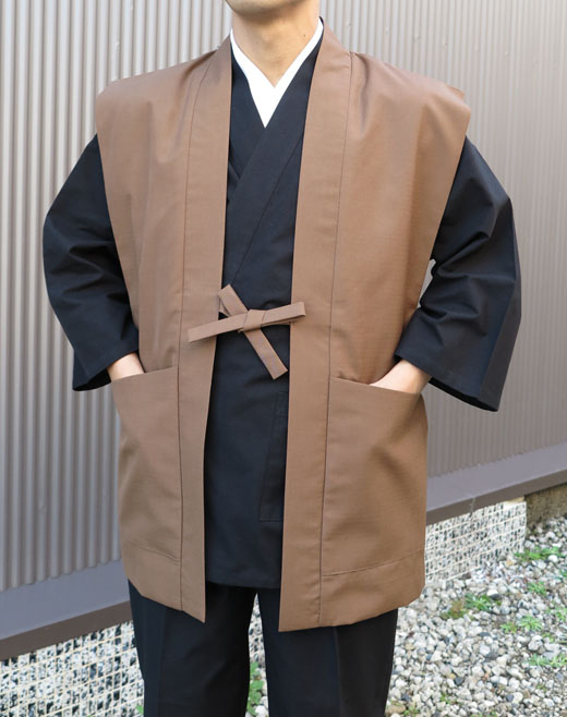 陣羽織単品】ウール地陣羽織 ハリと風格のある生地（濃紺・黒・茶・黒