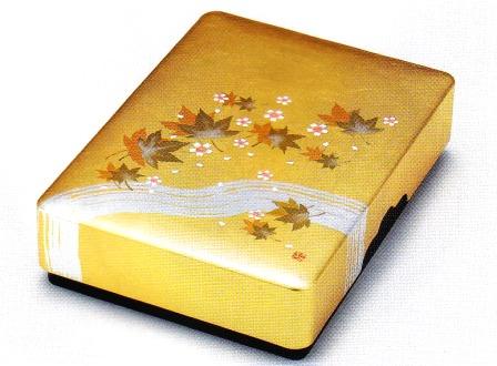 金沢金箔工芸品] 加伏文庫・春秋ひらり～重要書類の保存に！（伝統工芸