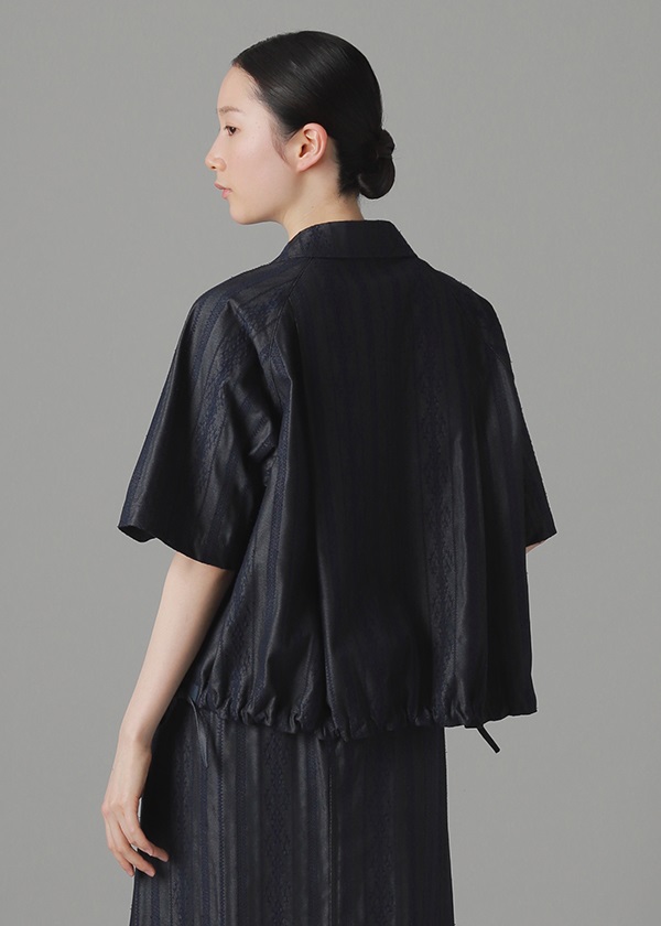 ZUCCa / S デニムチュールエンブロイダリー / シャツ(M navy(13