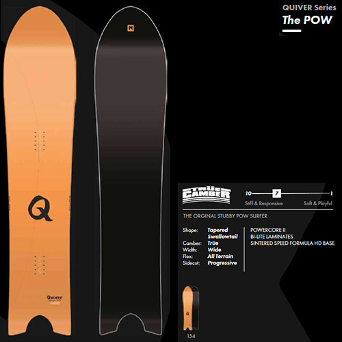 NITROナイトロ | QUIVER POW154 | 17-18モデル | ボード詳細