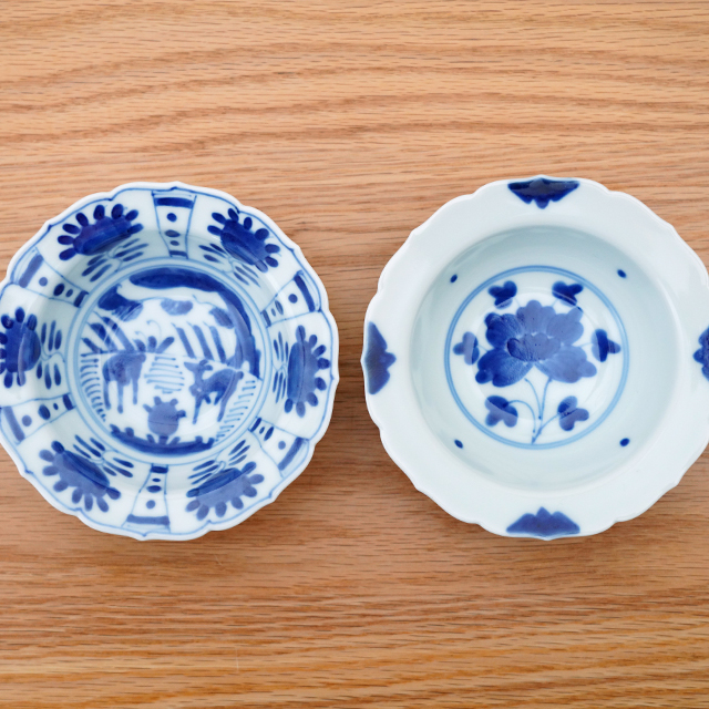 有田焼 福珠窯 「13cm輪花小鉢（5柄）」上品なフォルムと古典的な絵柄