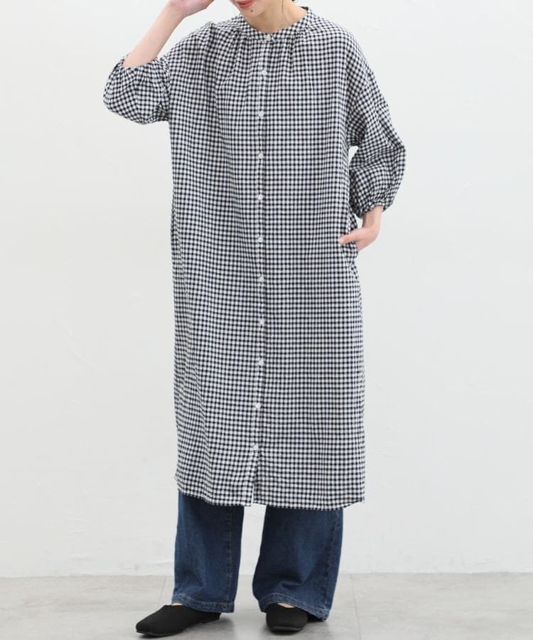 7分袖マオカラーワンピ: ワンピース｜ハニーズ公式通販