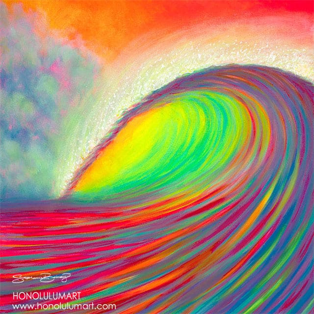 ネオン（虹色波アート）の絵 | ハワイアン雑貨通販ホノルルマート