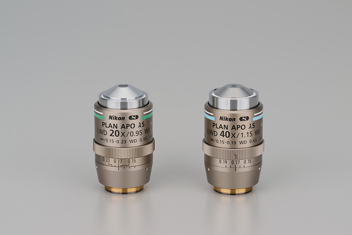 歪みのない広く均一な解像力を持つ新しい水浸対物レンズで生体模倣3D