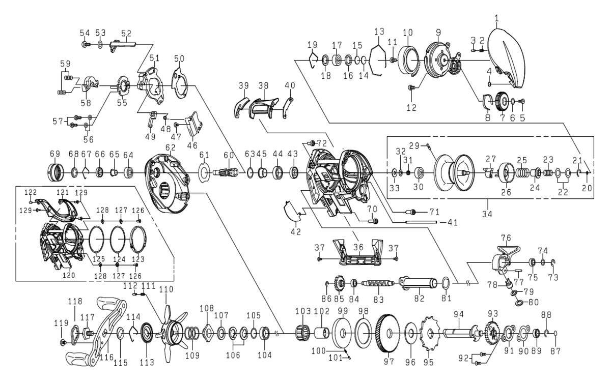 ダイワ純正お取り寄せパーツ：納期1ヶ月】24スティーズ SV TW 100XHL