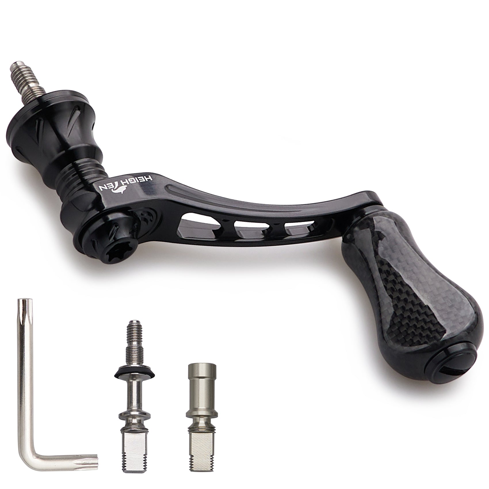 HEIGHTEN 45-50mm可変 リール ハンドル 20mm カーボンノブ搭載 シマノ