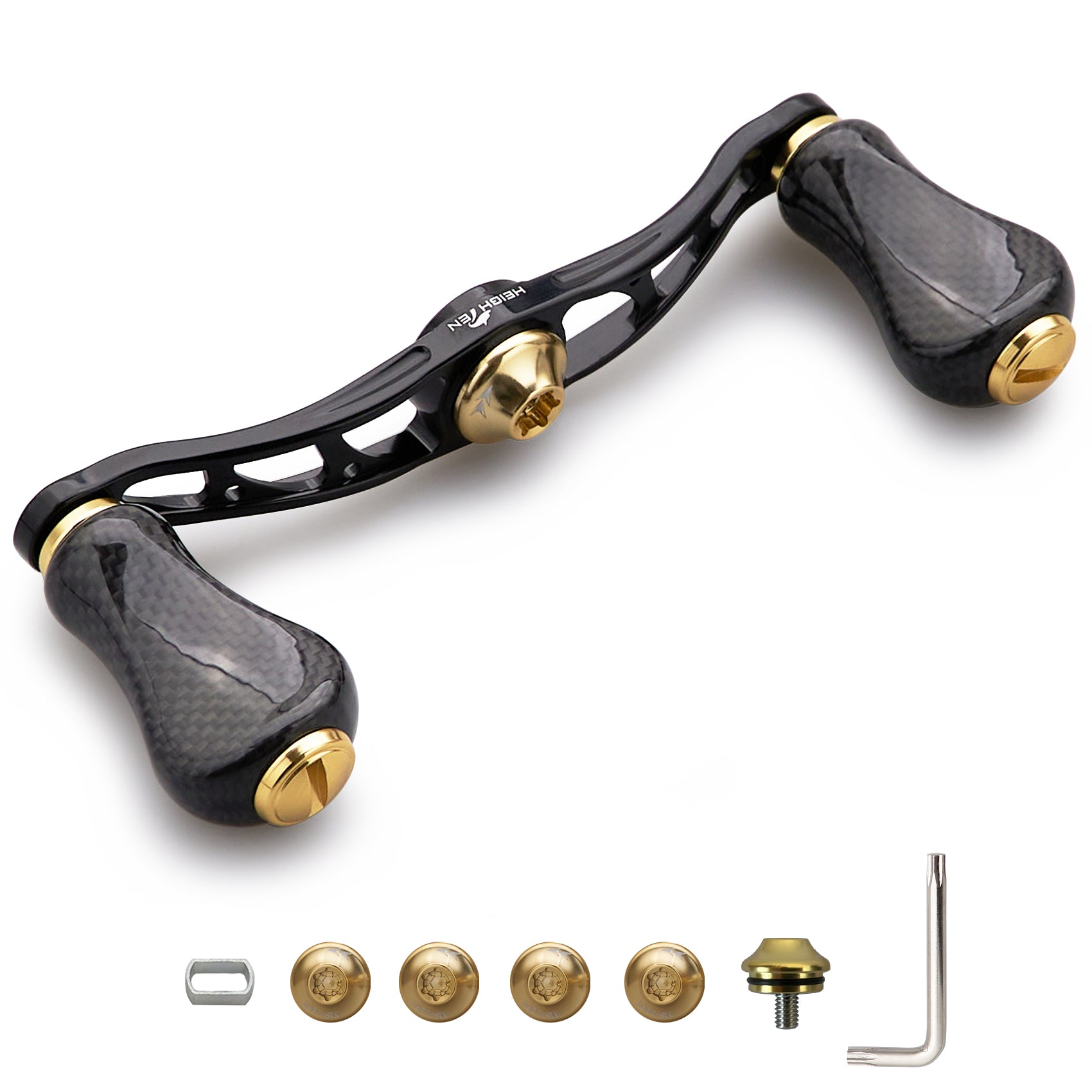 HEIGHTEN 90mm リール ハンドル 20mm カーボンノブ搭載 シマノ(SHIMANO