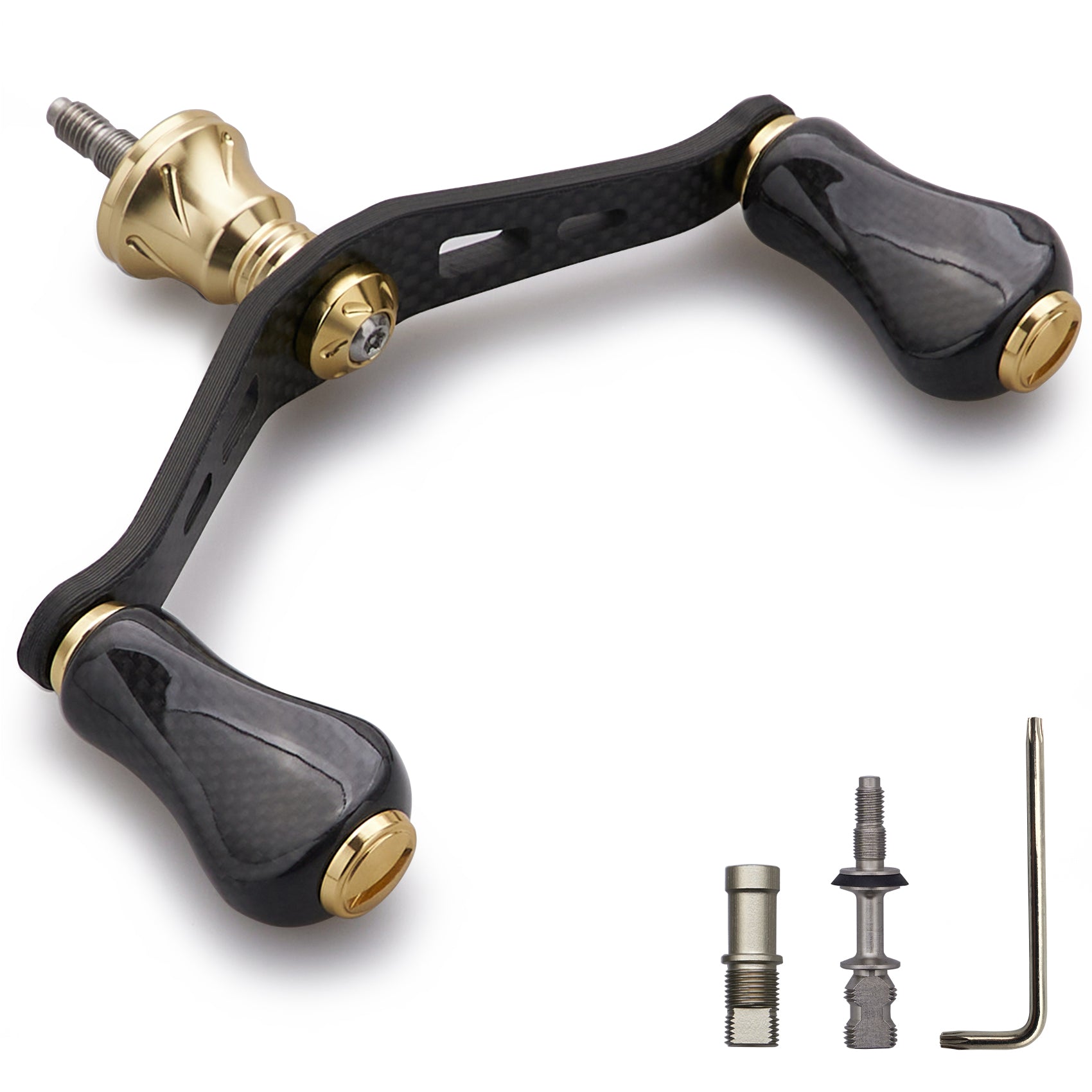 HEIGHTEN 90mm リール ハンドル 20mm カーボン ノブ 搭載 シマノ