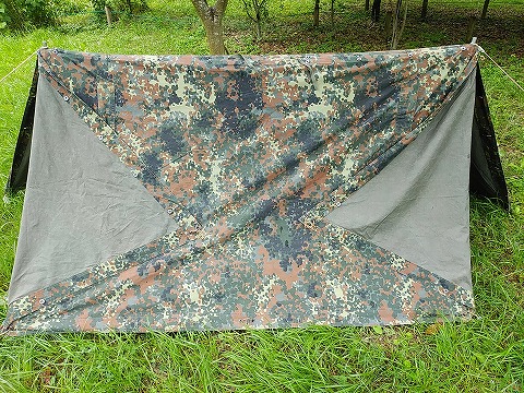 ドイツ軍 フレクターン迷彩 パップテント フルセット 【COTTON素材