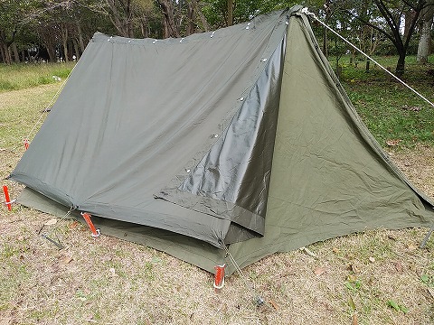 ミリタリーパップテント フランス軍 シェルターハーフ フルセット