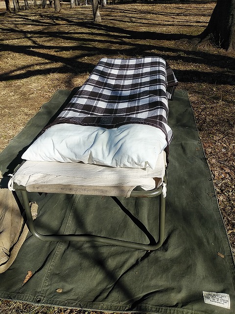 フランス軍 フィールド コット・ベッド FULL SET マットレス、キャリア