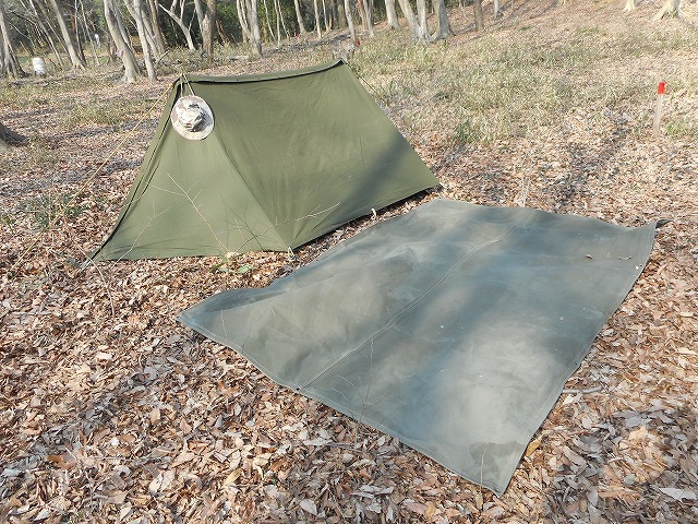 米軍テント シェルターハーフ フルセット USED （VERY GOOD