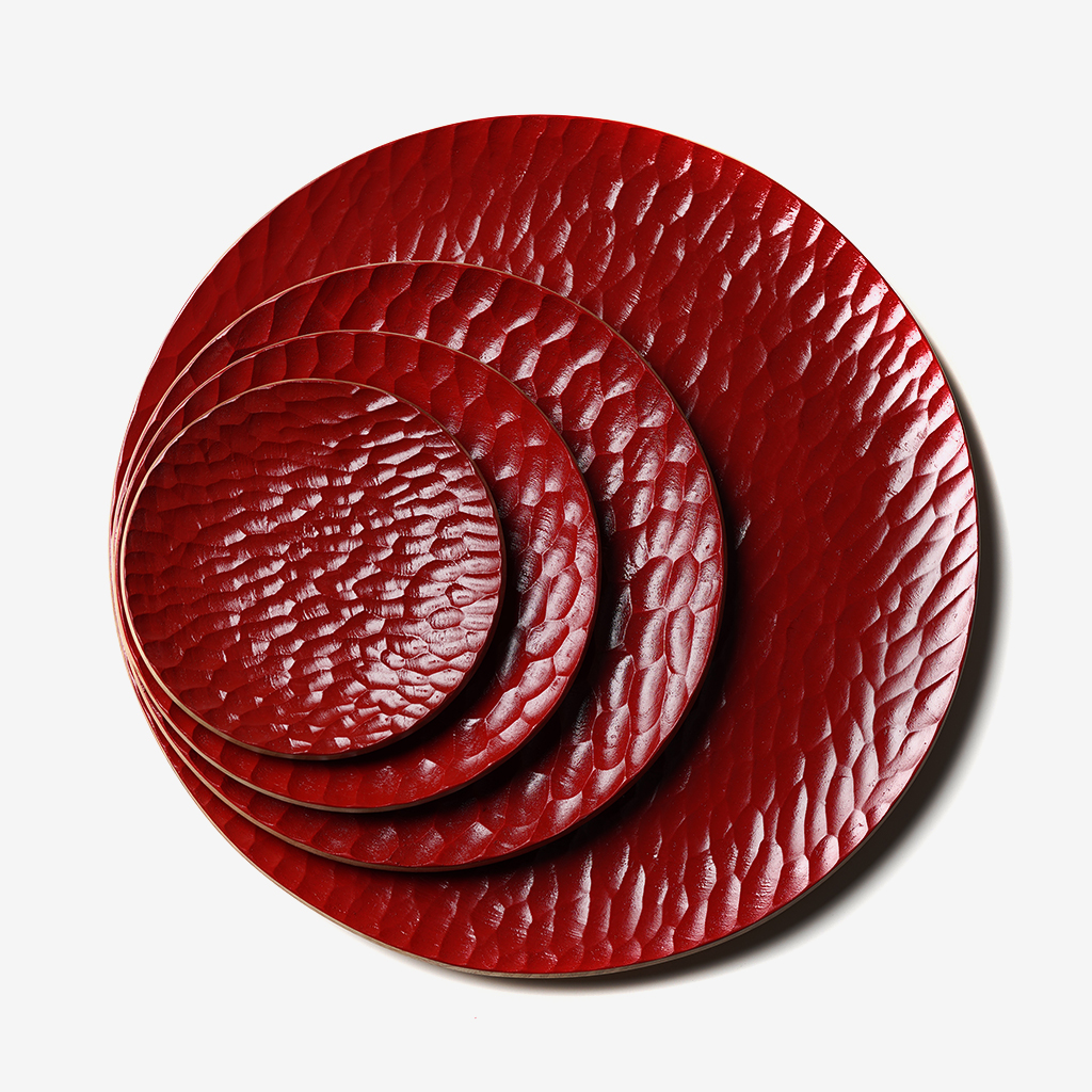 バーベキュー・調理用品 Akihiro Plate Urushi Hybrid Red 210