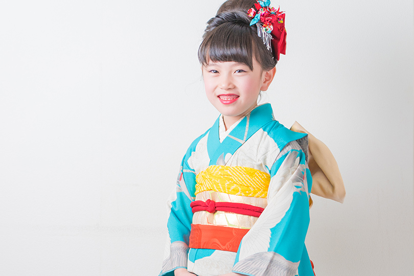 7歳 青鶴 | つくば市のレトロ七五三撮影ハイカラ アンティーク着物と