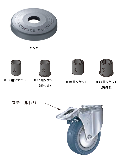 915MK-RB125 | キャスターのトップブランド、ハンマーキャスター