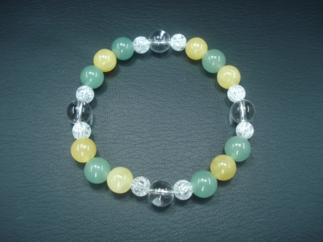 癒しのパワーに包まれる アベンチュリン＆アラゴナイトブレスレット