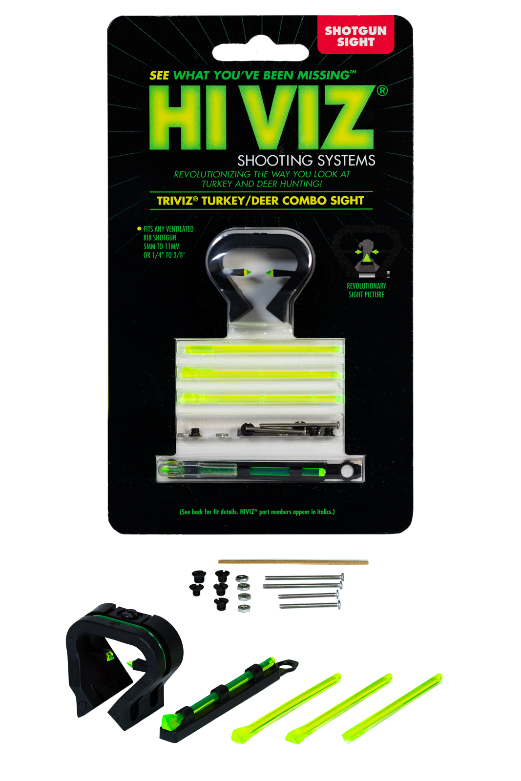 HIVIZ TriViz Turkey/Deer Sight Set