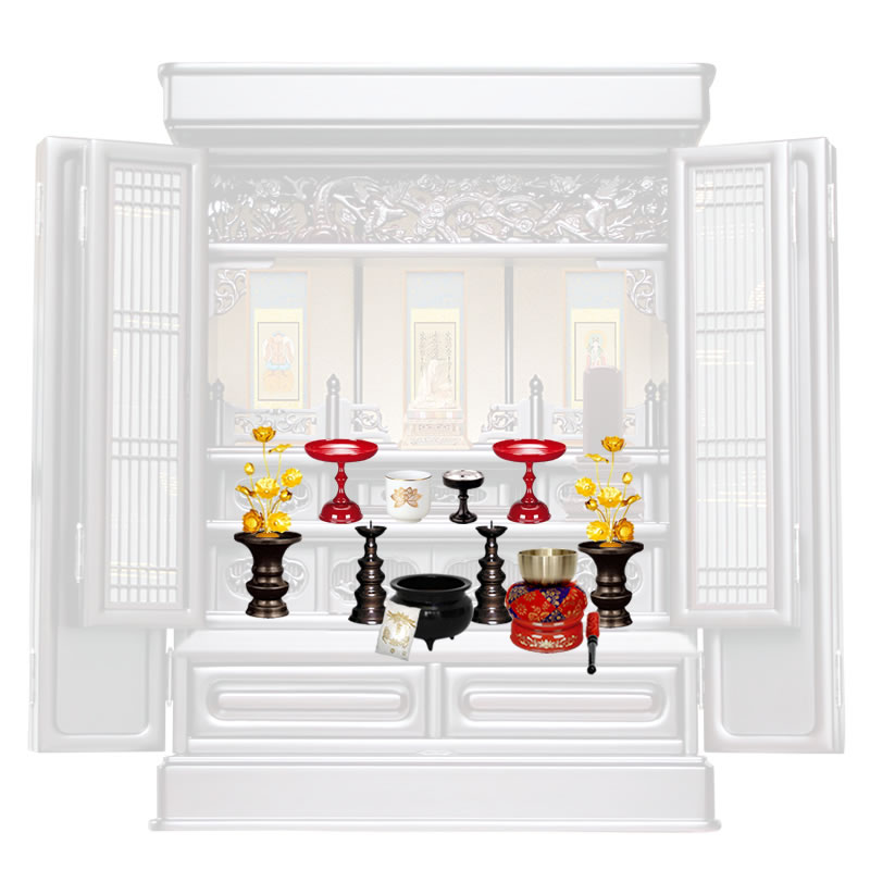 日蓮宗 上置用 仏具セット中・唐木仏壇23号まで｜ひだまり仏壇