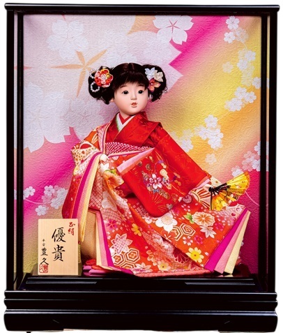 雛人形 ひな人形 市松・わらべ人形 ケース飾り【P85504】 気品と可憐さ