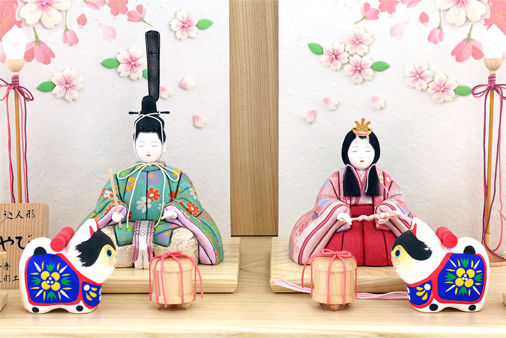 一秀作☆木目込平飾り【P81408】 雛人形【一秀作】センスが光る☆上品