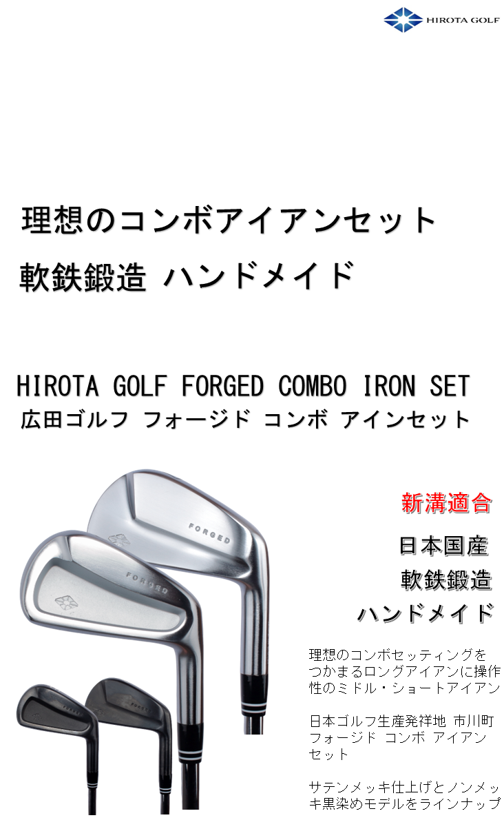 広田ゴルフ 軟鉄 鍛造 ハンドメイド フォージド アイアン コンボアイアン