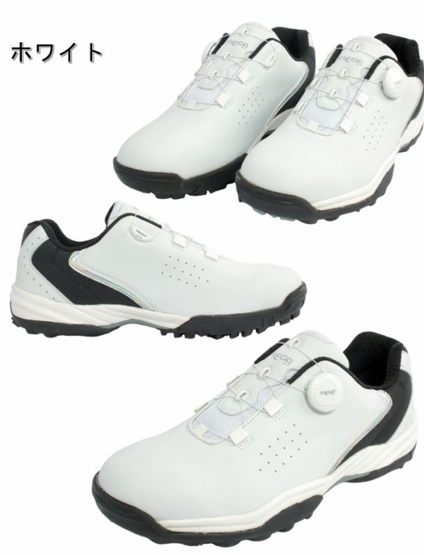 MEGA JAPAN 幅広 4E ダイヤル式 メガゴルフ フリーロック スパイクレス