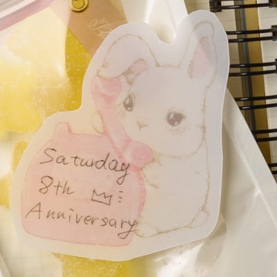 グラシン半透明ふせん 「レトロフセン」 ダイヤル式電話うさぎ｜HISAGO