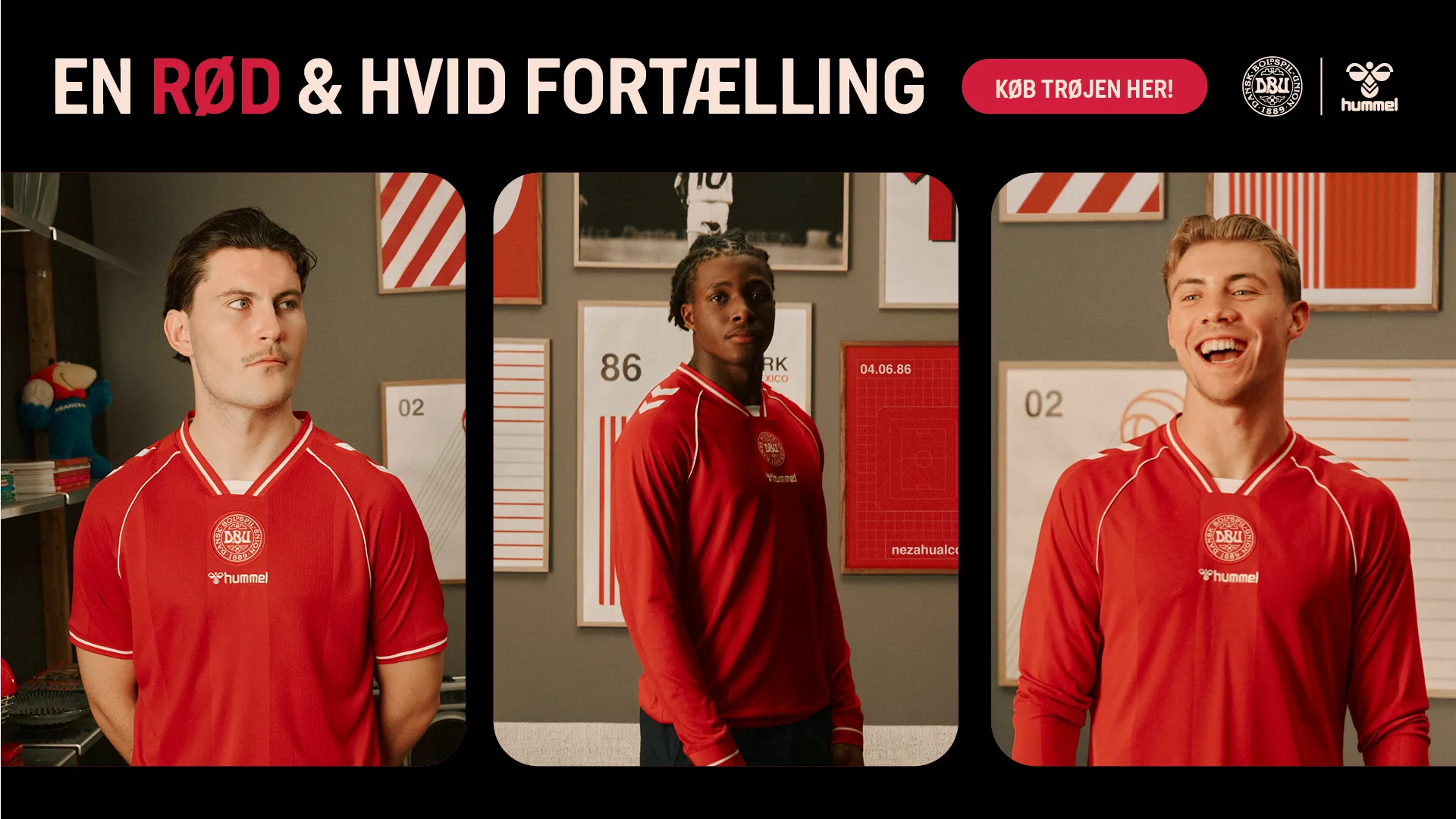 サッカーデンマーク代表、3月末から着用する新ユニフォームを発表