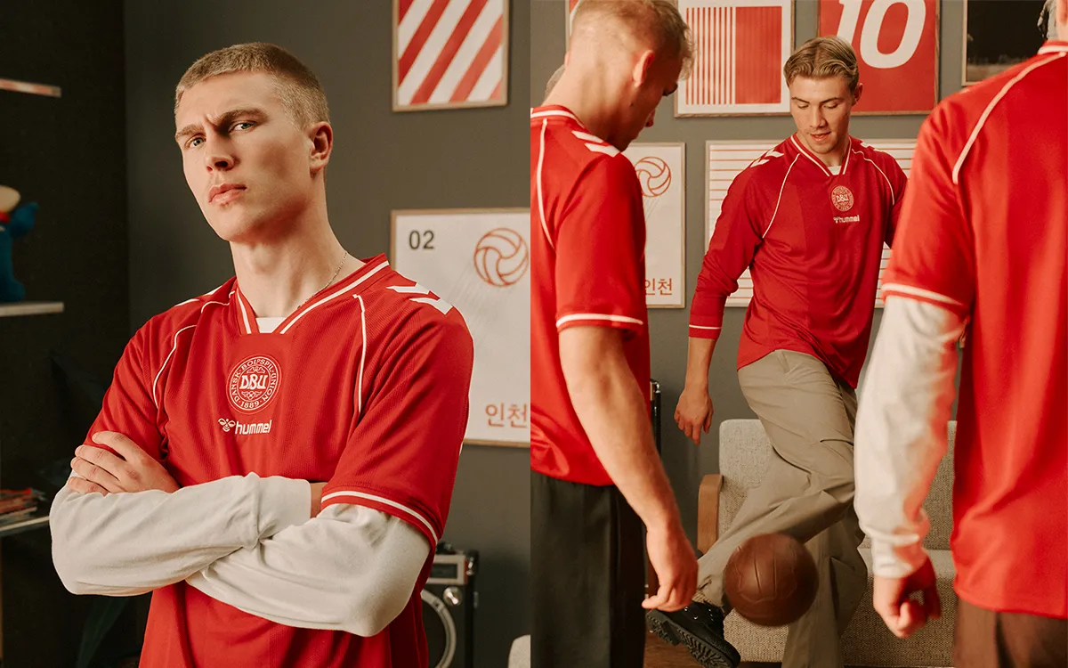 サッカーデンマーク代表、3月末から着用する新ユニフォームを発表