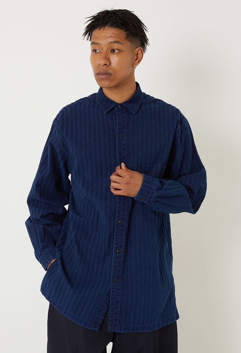 ブークレストライプ ロングスリーブシャツ | BLUE BLUE JAPAN