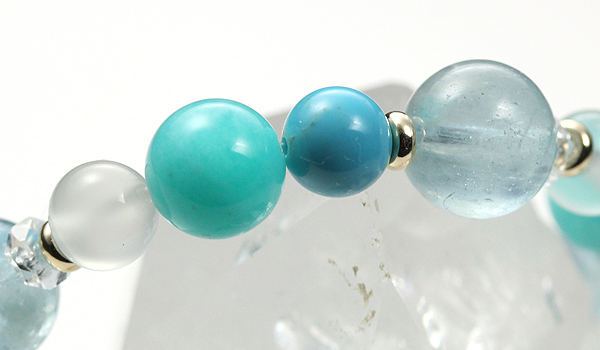 ☆]完全限定品ブレス【浪漫飛行】（アクアマリンAAA・ペルー産