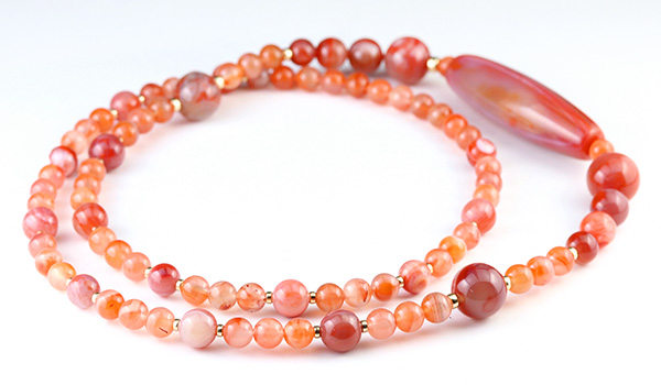 天然玉石】南紅瑪瑙ネックレス 1つ 【公式通販】