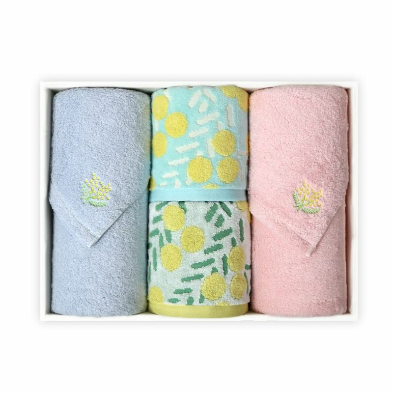 オリジナルmimosa刺繍入り『IORINO／やさしさ』スリムバスタオル（BL