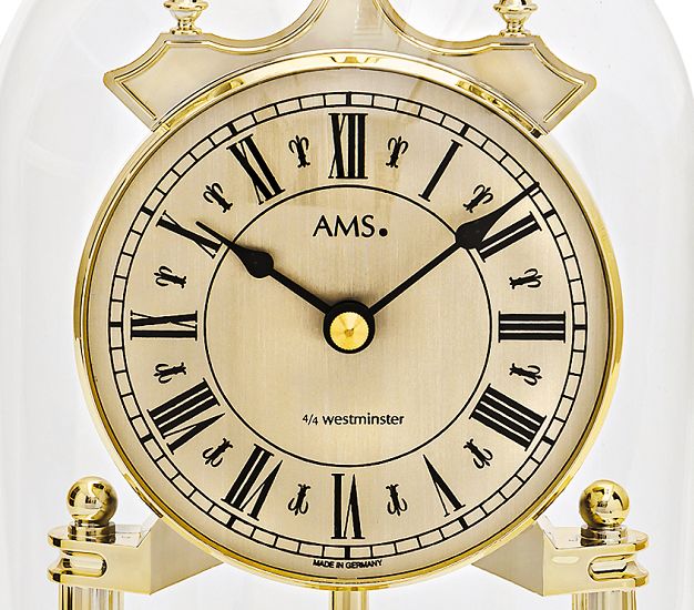 ガラスドームがお洒落です！AMS報時振り子置き時計 1204