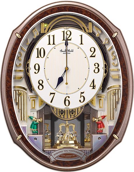 からくり時計 電波時計 掛け時計 スモールワールド アルディ