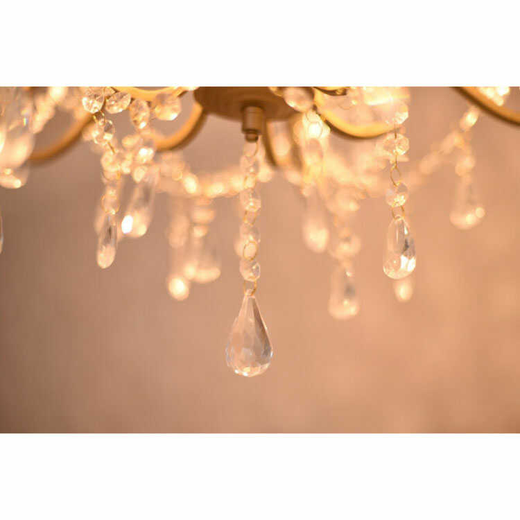 LT-4652 LED電球付きなのに安い！6灯シャンデリア｜ゴールド色